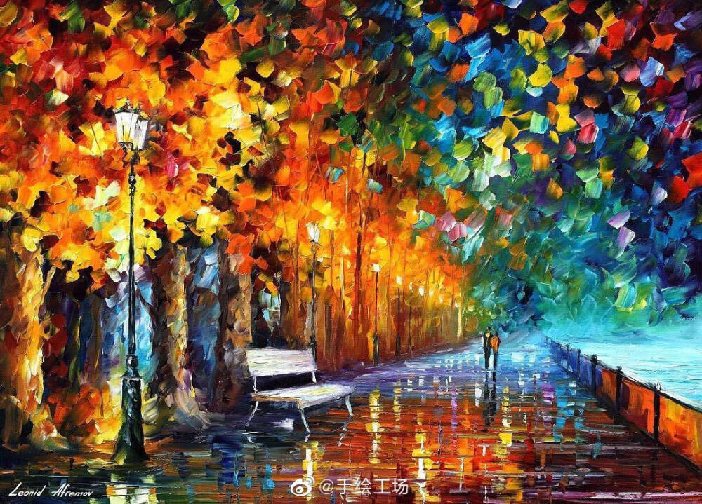 插画师：Leonid Afremov 油画系列~ ​ ​