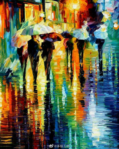 插画师：Leonid Afremov 油画系列~ ​ ​