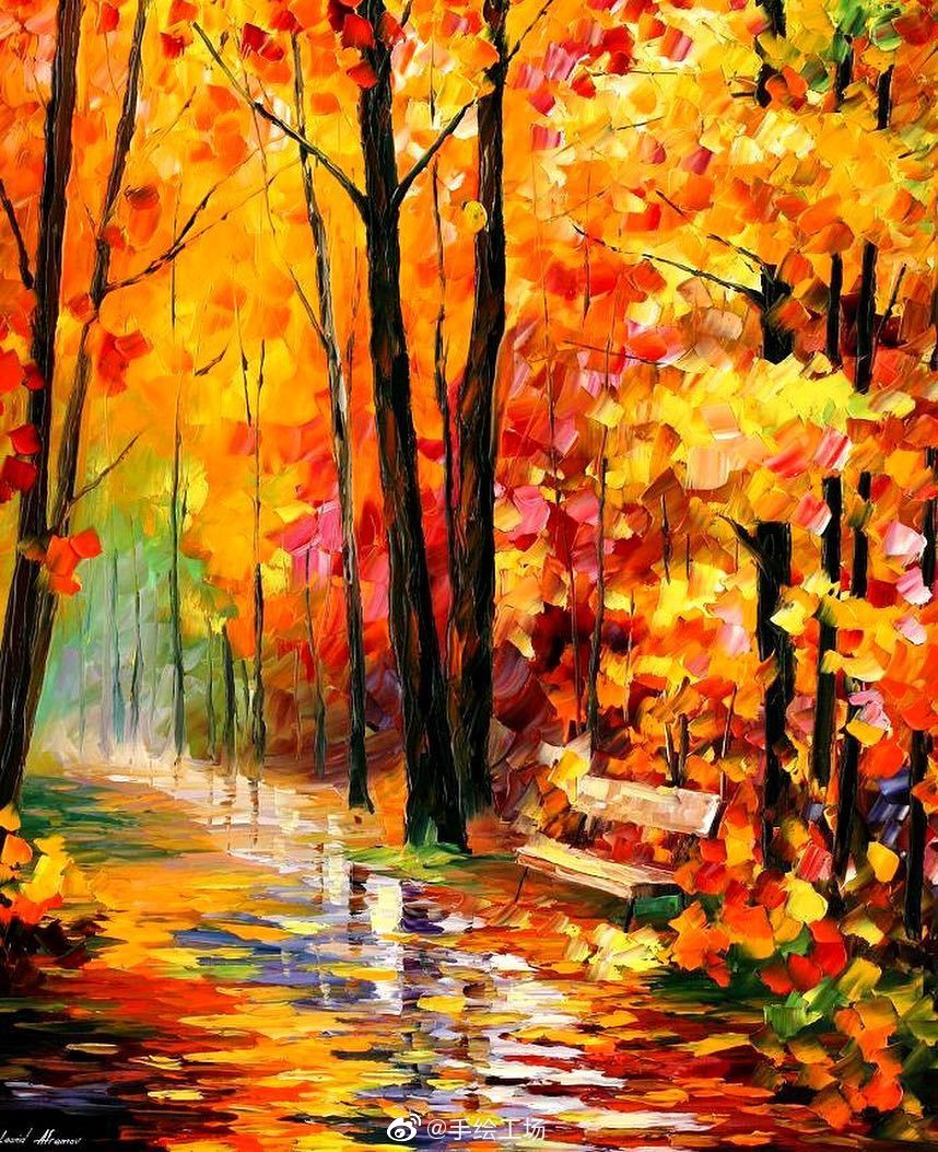 插画师：Leonid Afremov 油画系列~ ​ ​