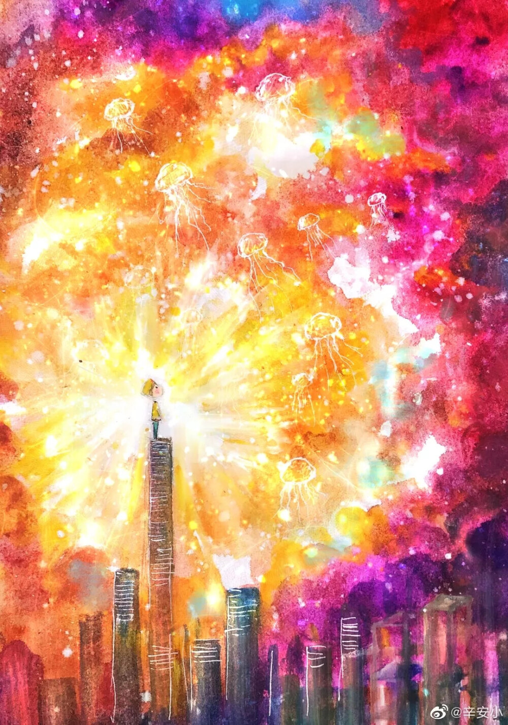 辛安小 治愈系插画师 
用温暖的文字和画面去治愈一颗颗孤单的心 希望在那个不经意的星空角落里 能遇见那个小小的你 安放那颗不安的心