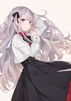 哥特萝莉、黒服、ウェービーヘア、金发