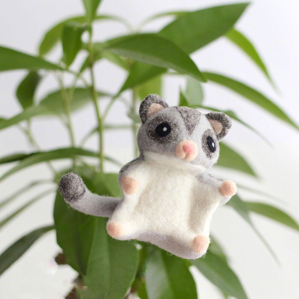 羊毛毡设计作品一组needlefeltedanimalsiwildwhimsywoolies