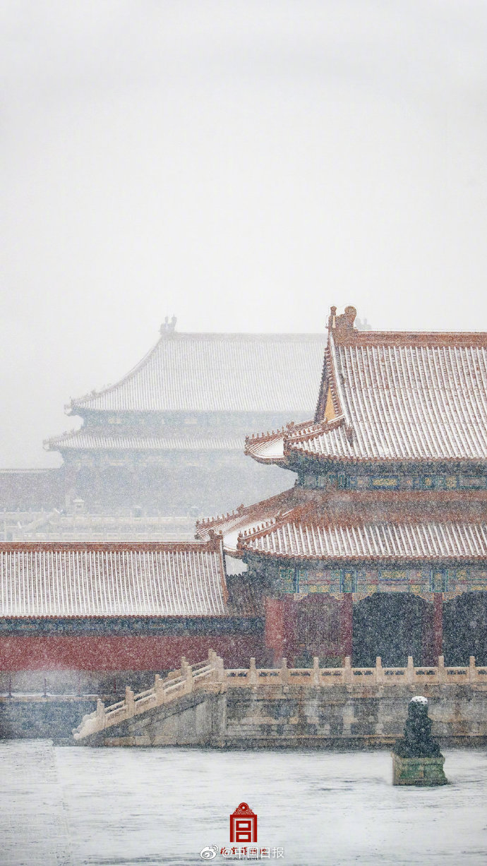 北京故宫雪景