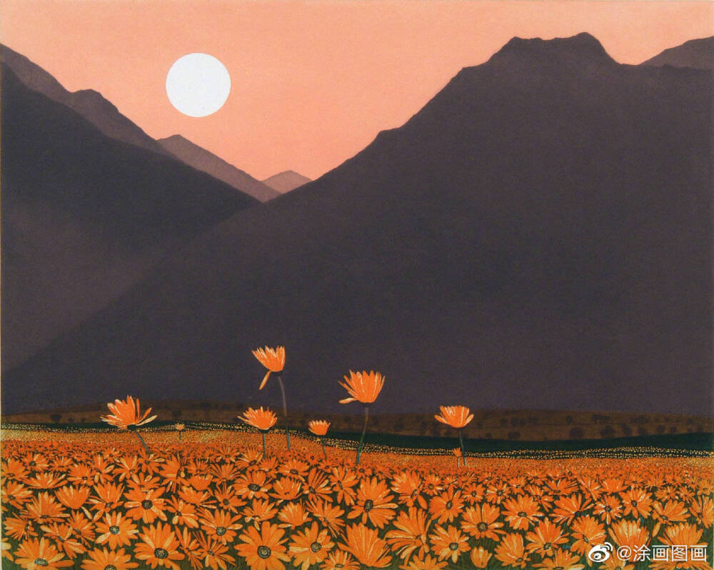 英国艺术家 Phil Greenwood 版画风景 ​​​