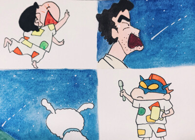 蜡笔小新的动感光波biubiu