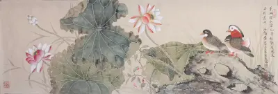 张坚盛，斋号《墨乐斋》
花鸟作品