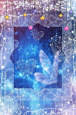 七彩星空图片可当壁纸哟！
紫色，蓝色，金色，粉色，都是相当好看的哟！求赞