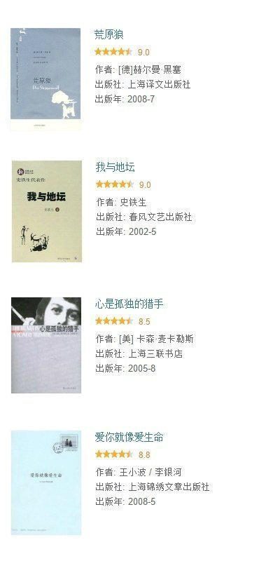 那些评分很高 有生之年必须要读的文学作品。 ​