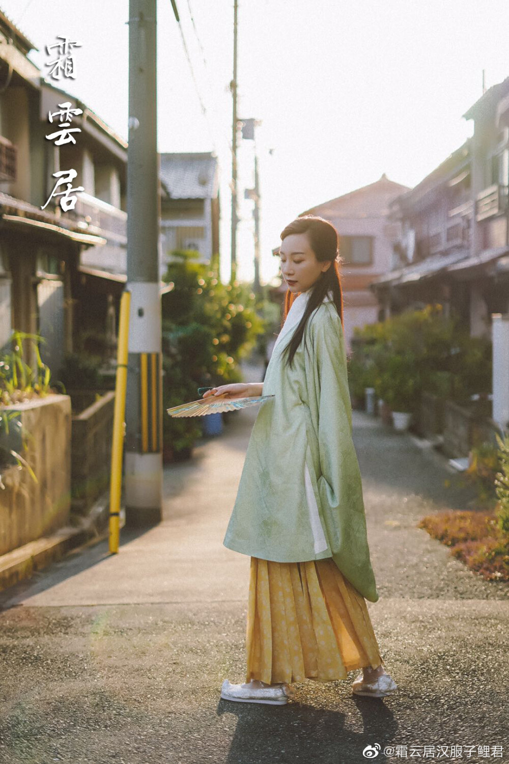 【霜云居汉服】明中期万字寿桃纹琵琶袖绿色交领袄