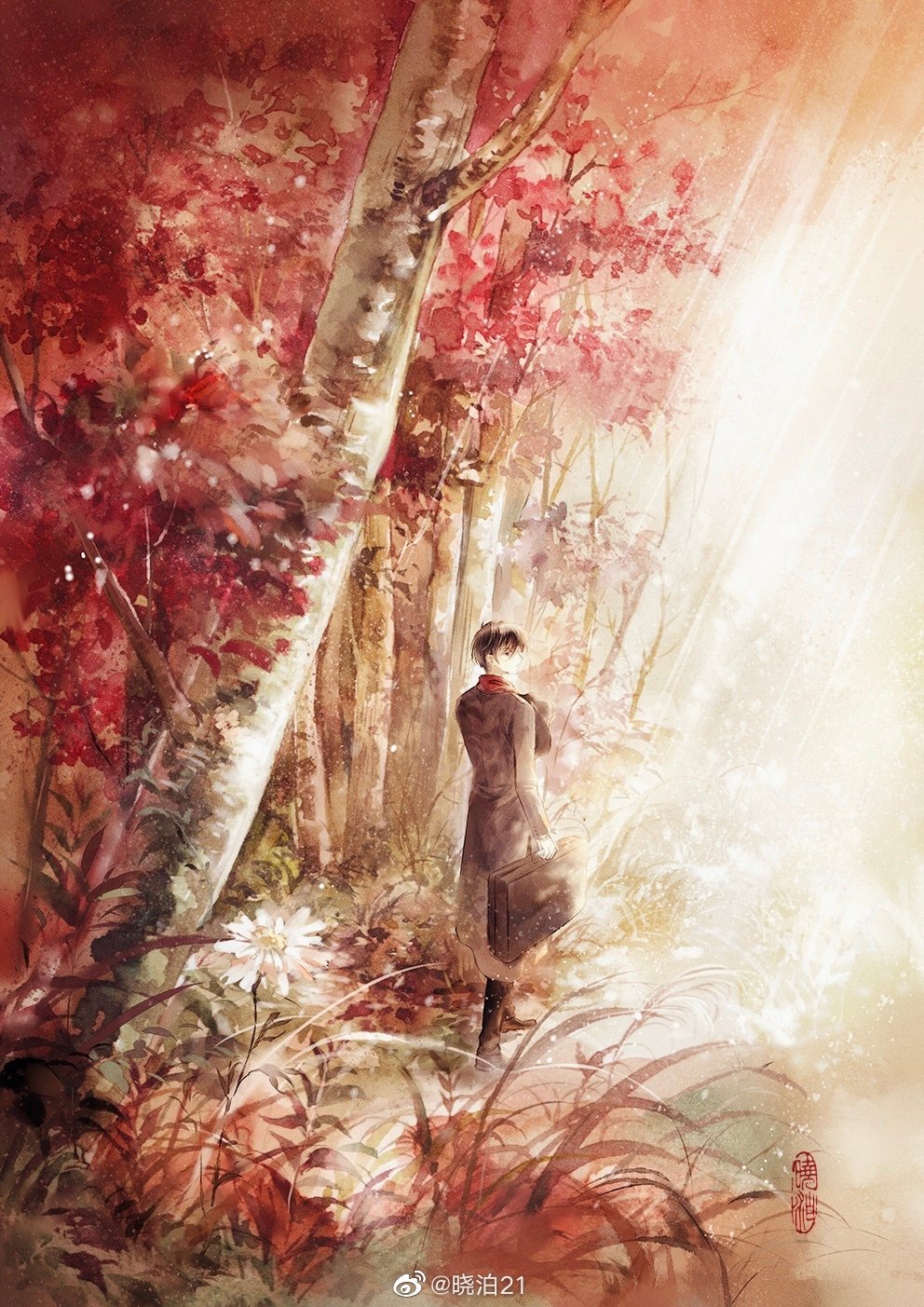 哑舍 晓泊 插画