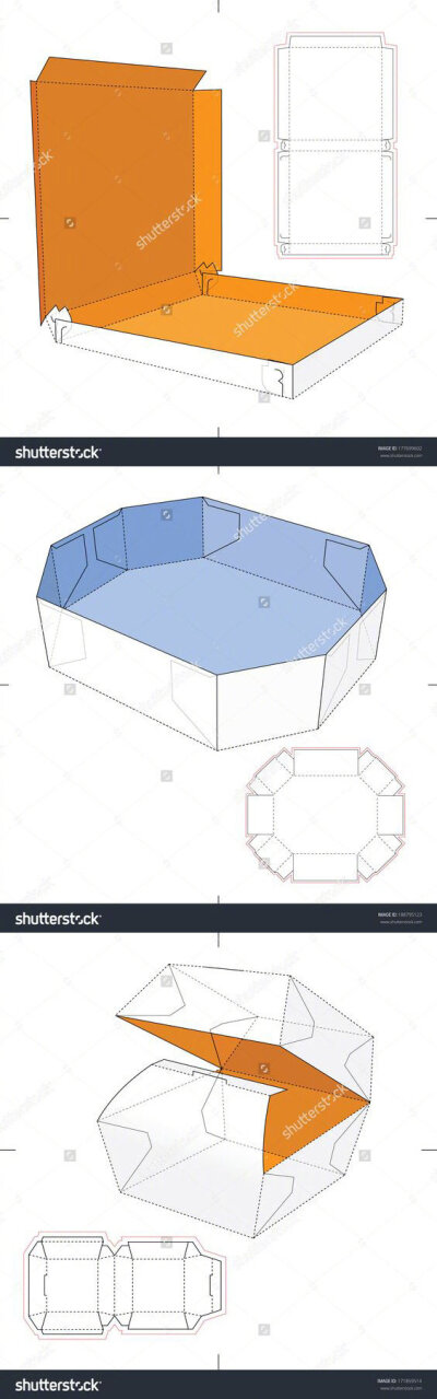 很全的盒型包装设计展开图，需要的可以收了~