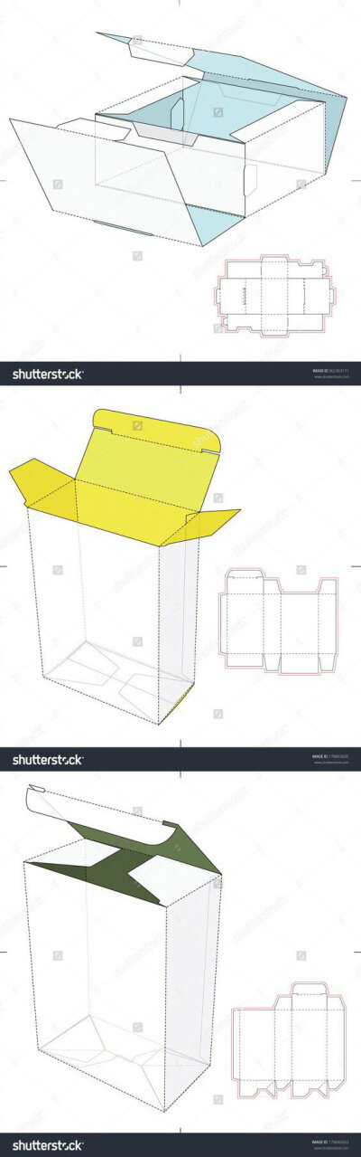 很全的盒型包装设计展开图，需要的可以收了~