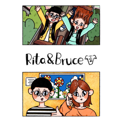 Rita&Bruce的生活系列 原创插画 