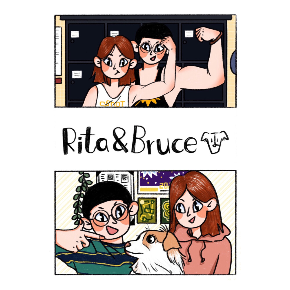 Rita&Bruce的生活系列 原创插画 