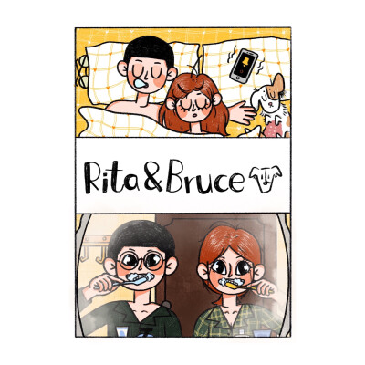 Rita&Bruce的生活系列 原创插画 