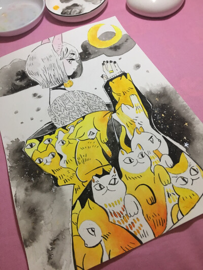 闲来无事，临摹一张。