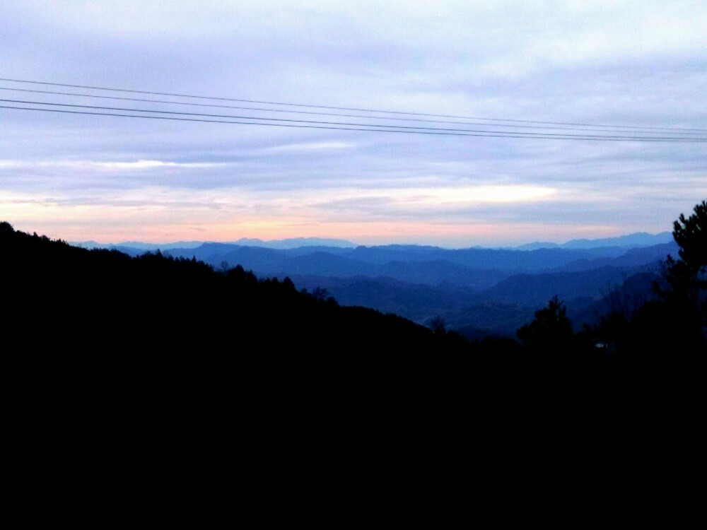 风景，山水，树影