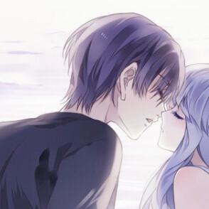 蓝翅漫画情侣头像