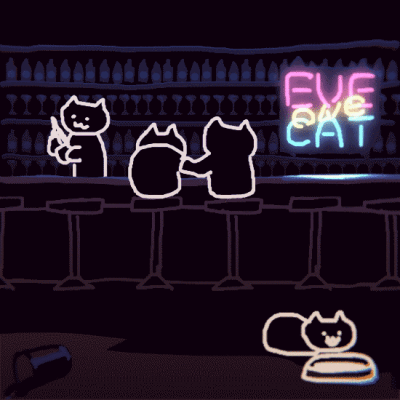 #eveonecat 猫猫的夜店嘿
gif动图沙雕表情包