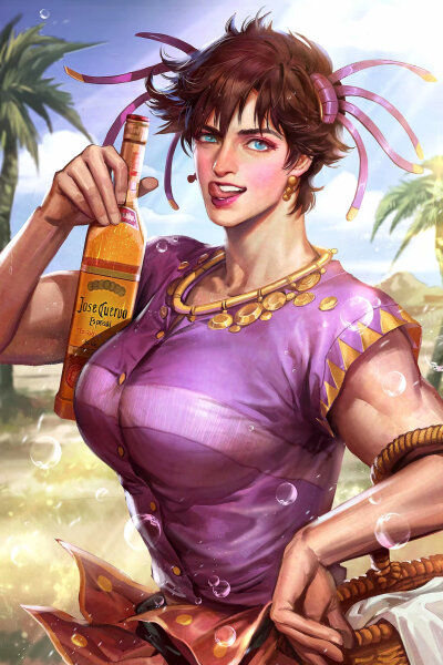 #JOJO#
乔瑟夫·乔斯达 龙舌兰姑娘 龙舌兰姑娘来了www
画师：疾速k