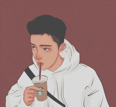 动漫漫画风人物手绘情侣图