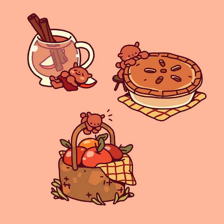 萌物 素材 插画 caroline frumento