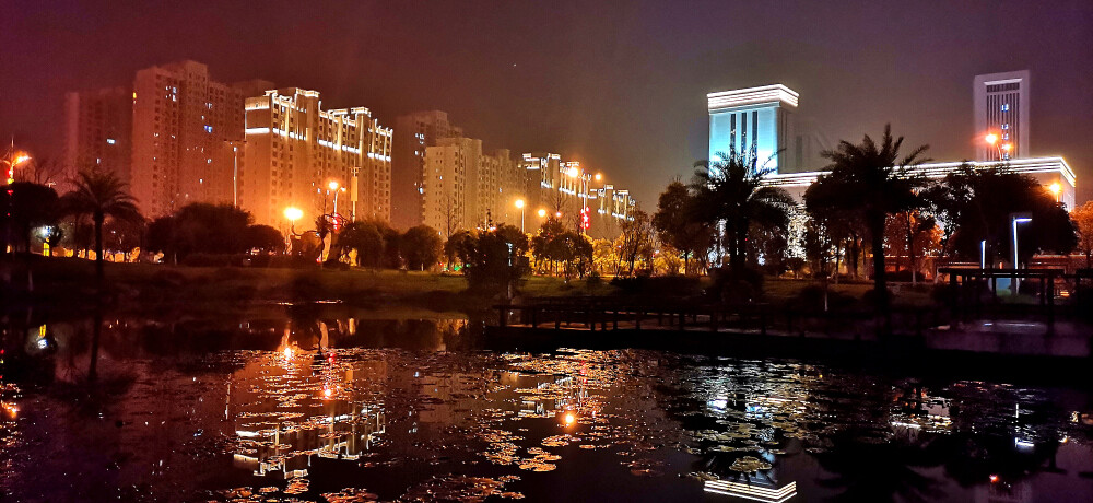 吉安视觉：城南桂竹园夜景 夜色迷人