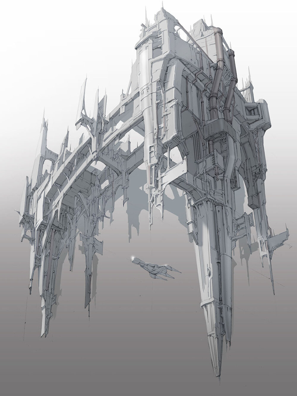 建筑奇幻参考素材来自微博画师见水印侵删