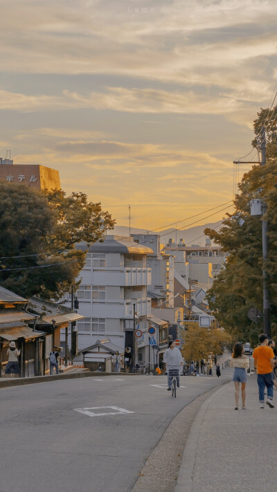 街道 房屋 风景壁纸