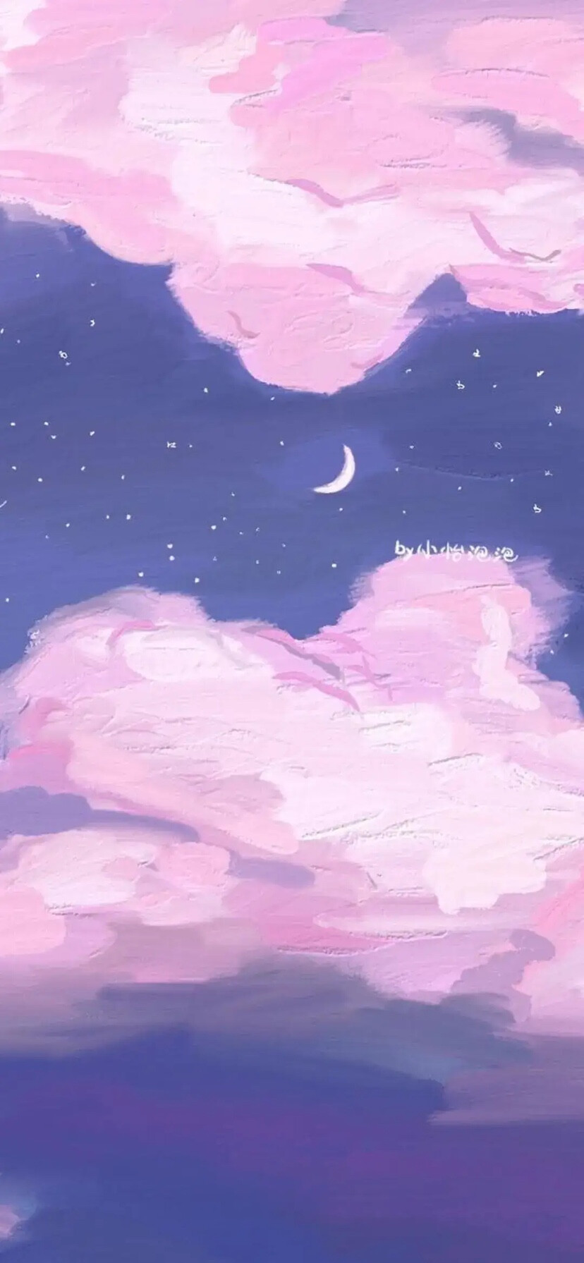 终会有人为你而来. ins原创水粉画壁纸