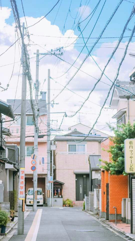 街道 房屋 风景 壁纸