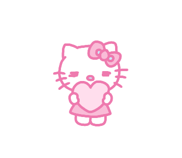 Hello kitty 可爱粉色 手帐免扣素材贴纸☁