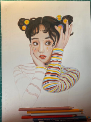 我的彩铅人像