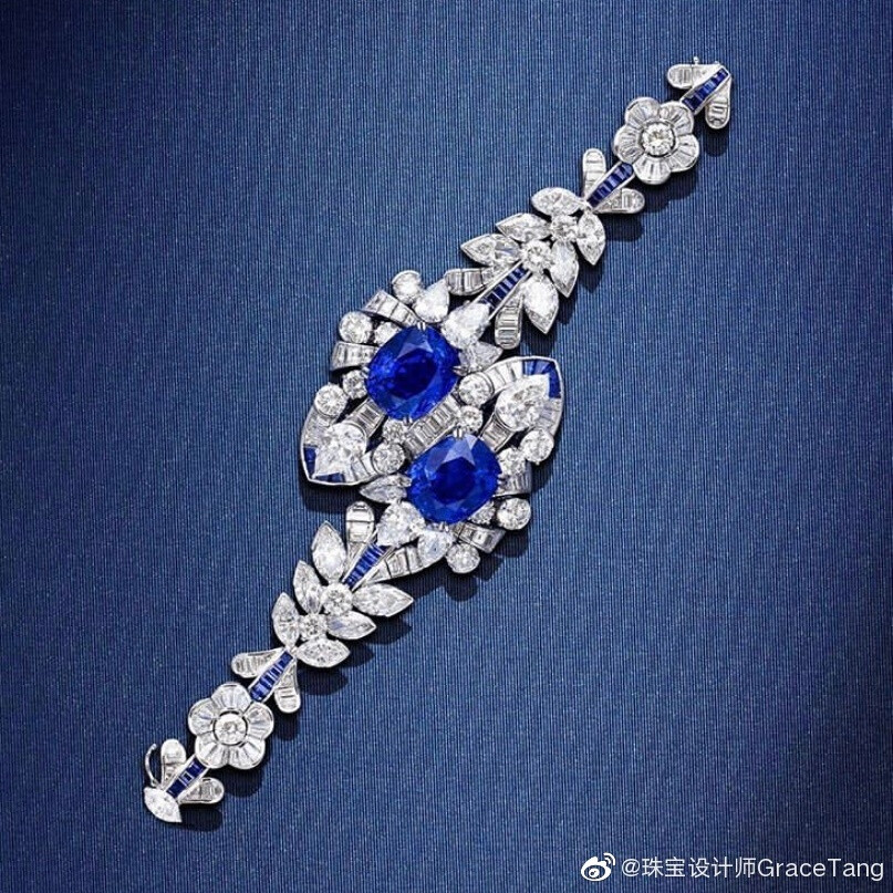 蓝宝石钻石手链