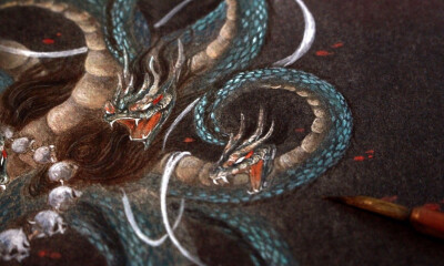 【中国百鬼】邪臣·相柳
...
“共工之臣曰相柳氏，九首，以食于九山。相柳之所抵，厥为泽溪...”
——《山海经·海外北经》
...
“共工臣名曰相繇，九首蛇身，自环，食于九土。其所歍所尼，即为源泽，不辛乃苦，百兽莫…