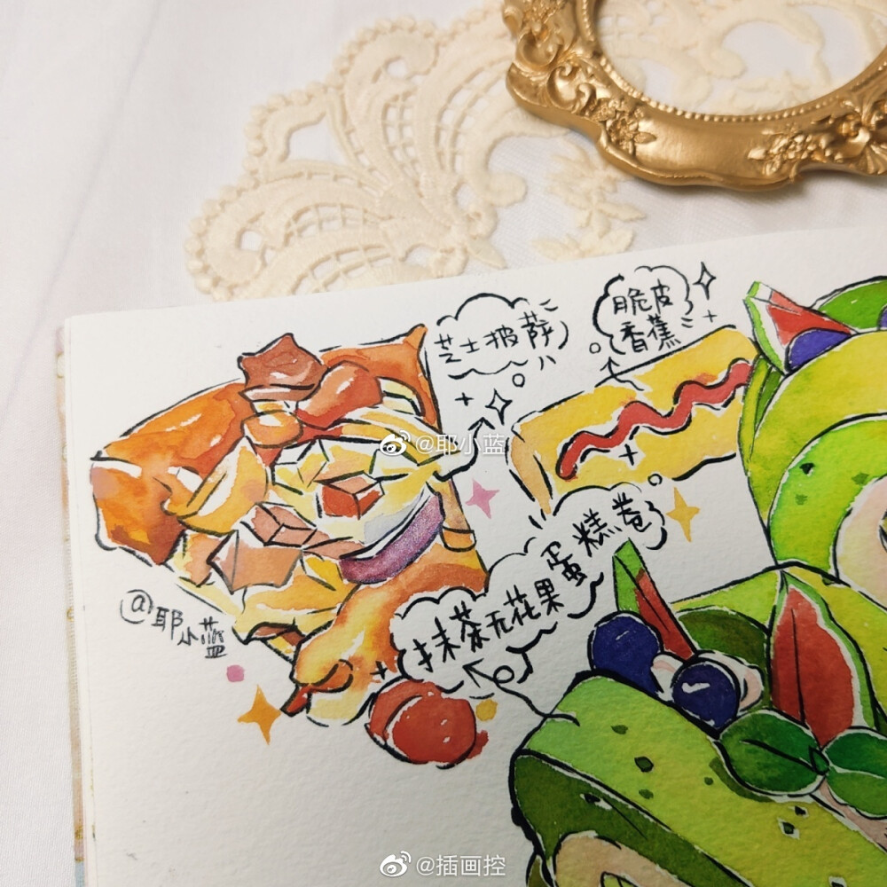 #手绘插画##遇见艺术# 投稿:@耶小蓝 |
美食水彩速涂
春天就是要明亮耀眼啊！
#宅出美好春天# ​​​#手绘##水彩# ​​​