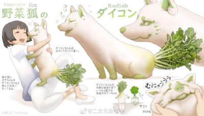 蔬菜与动物的结合 很有创意了 Artist:吉 @二次元动漫季