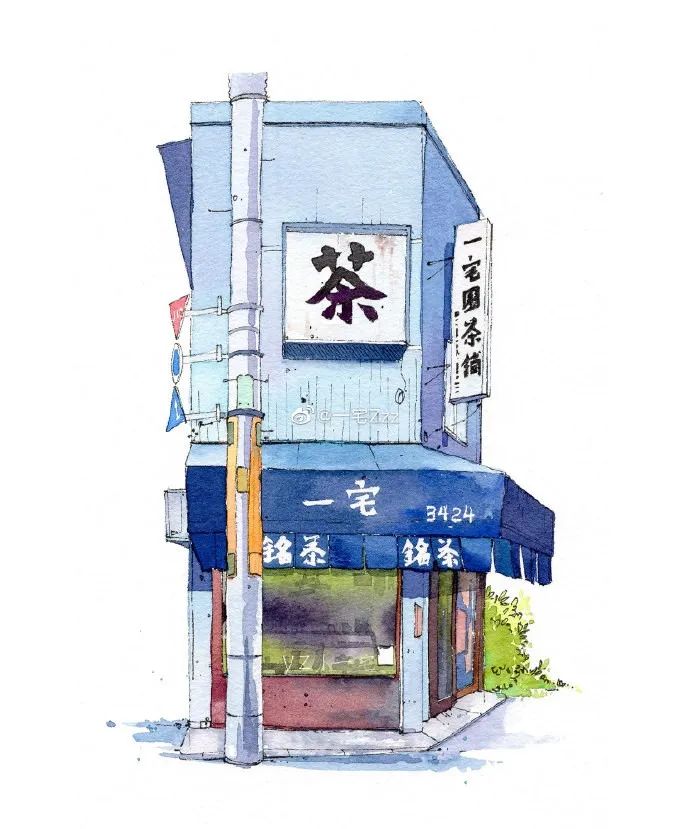 建筑插画，原作看图标