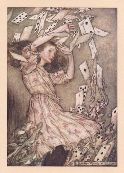 .
童话插画绘本，《爱丽丝梦游仙境》
英国插画家 Arthur Rackham
.