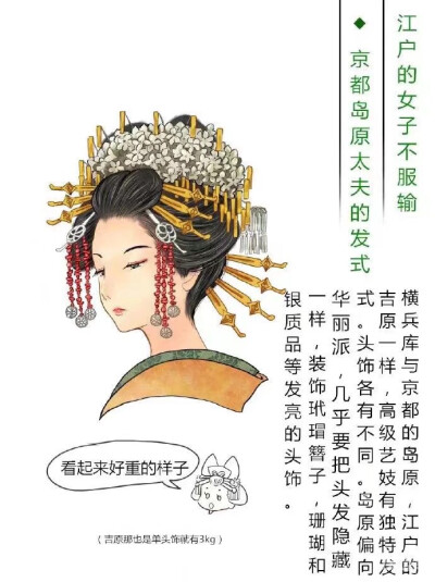 花魁，歌舞伎发式发型练习参考