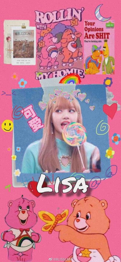 Blackpink/粉墨
今日分享：
Lisa拼貼壁紙