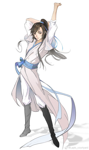 魔道祖师  魏无羡 校服  甘蓝/绘
来源：微博