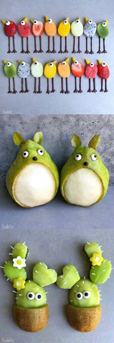 可爱有趣的水果拼盘，也太有创意了！