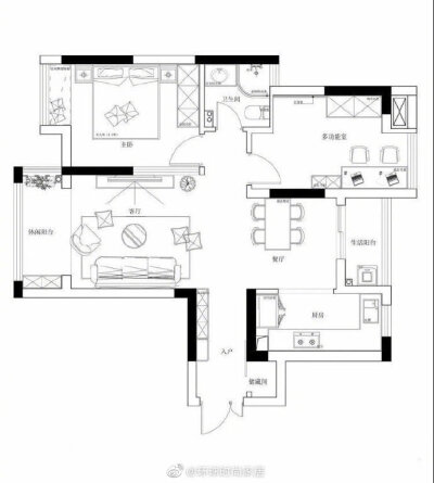 75㎡灰色北欧风家居创意改变家#客厅家具攻略#