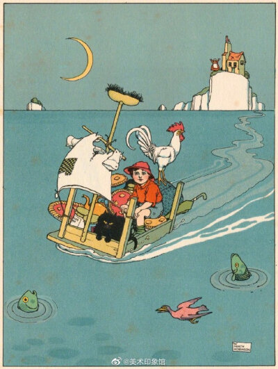 复古插画 英国艺术家 Heath Robinson 插画作品 ​​​