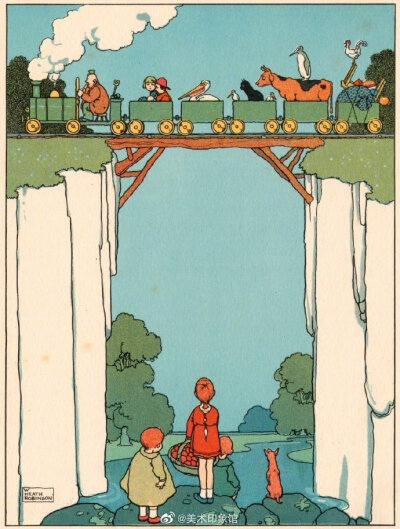 复古插画 英国艺术家 Heath Robinson 插画作品 ​​​