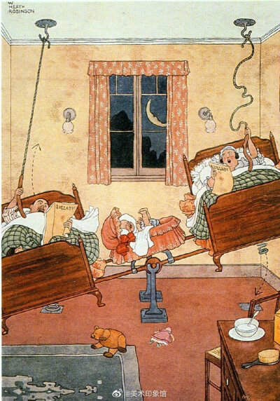 复古插画 英国艺术家 Heath Robinson 插画作品 ​​​