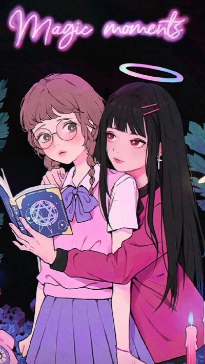 壁纸(动漫，少女：插画)