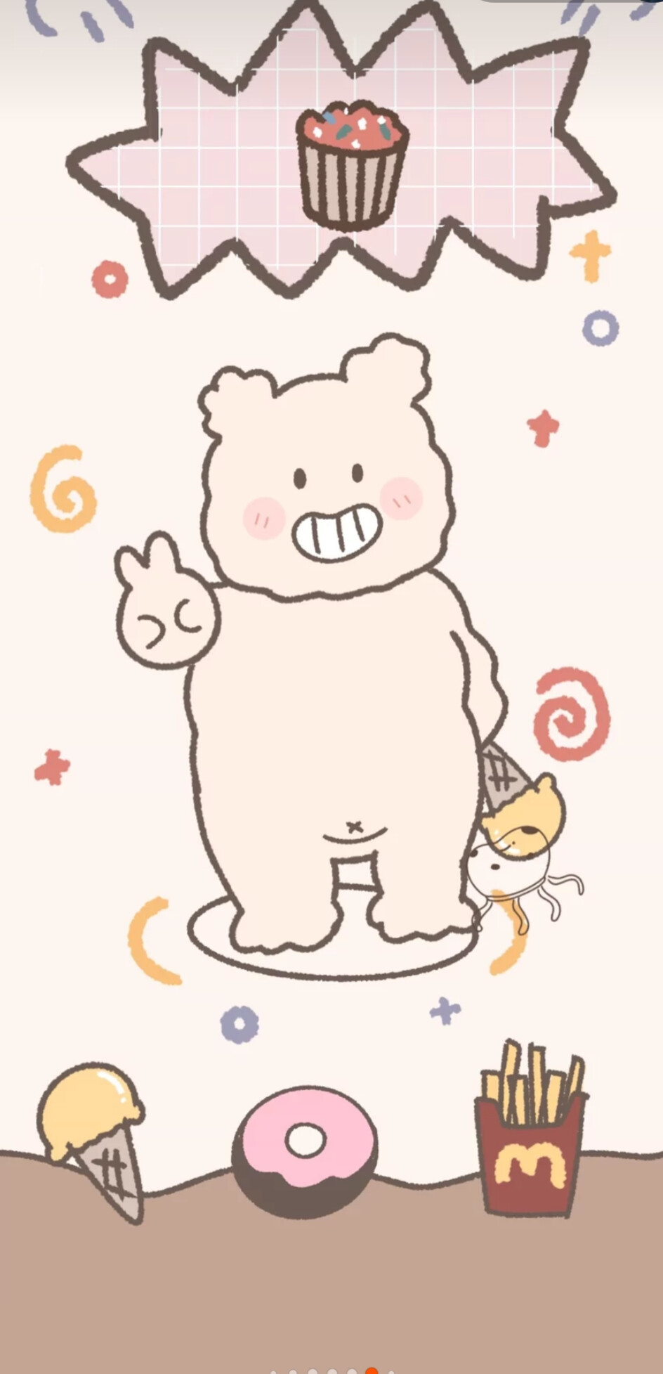 可爱壁纸加上我的耶啵啊✨✨✨✨
拿图点赞啦