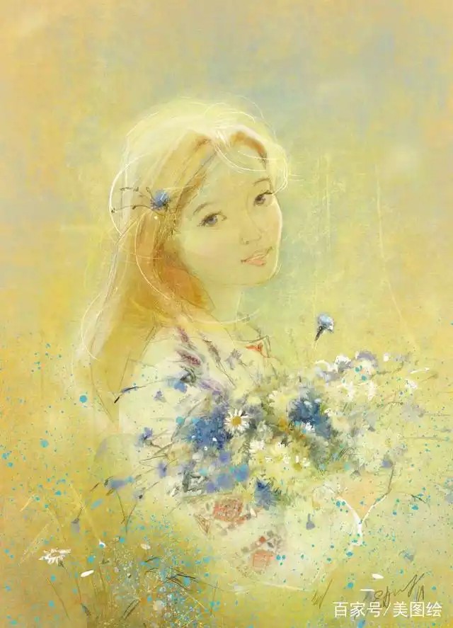 俄罗斯插画家Ekaterina Babok水彩画，淡淡的色彩，清新的早晨